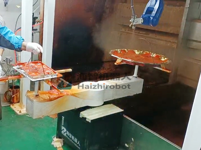餐具喷涂 机器人悬挂喷油喷漆