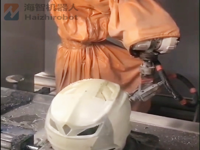 头盔切割机器人加工高速主轴 自动打磨机械手 