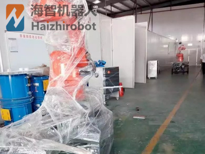 机器人涂装自动化设备 转台整机喷漆出厂！