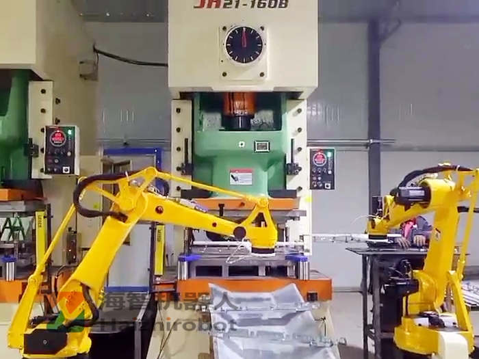 海智冲压机器人厂家 多轴机械手冲压案例